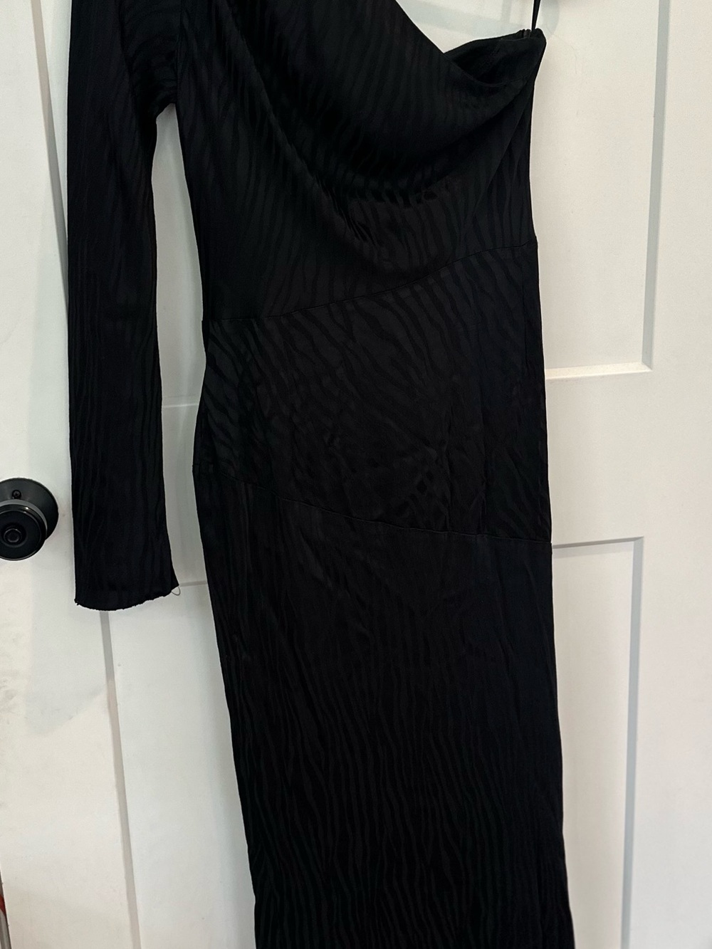 Bec + Bridge Kat Asymmetrical Dress Black One Shoulder Maxi Gown - Picture 6 of 6